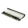 Patch panel Alcasa GC-N0121, 12 prievadų RJ45, 0,5U, kat.6a, juodas