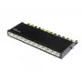 Patch panel Alcasa GC-N0121, 12 prievadų RJ45, 0,5U, kat.6a, juodas