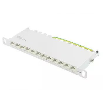 Pataisų skydelis Alcasa GC-N0132, 12xRJ45, 10 Gigabit Ethernet, 0,5U, pilkas