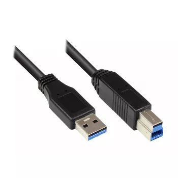 USB kabelis Alcasa 2710-S002 USB 3.2 Gen 1 0,2 m juodas