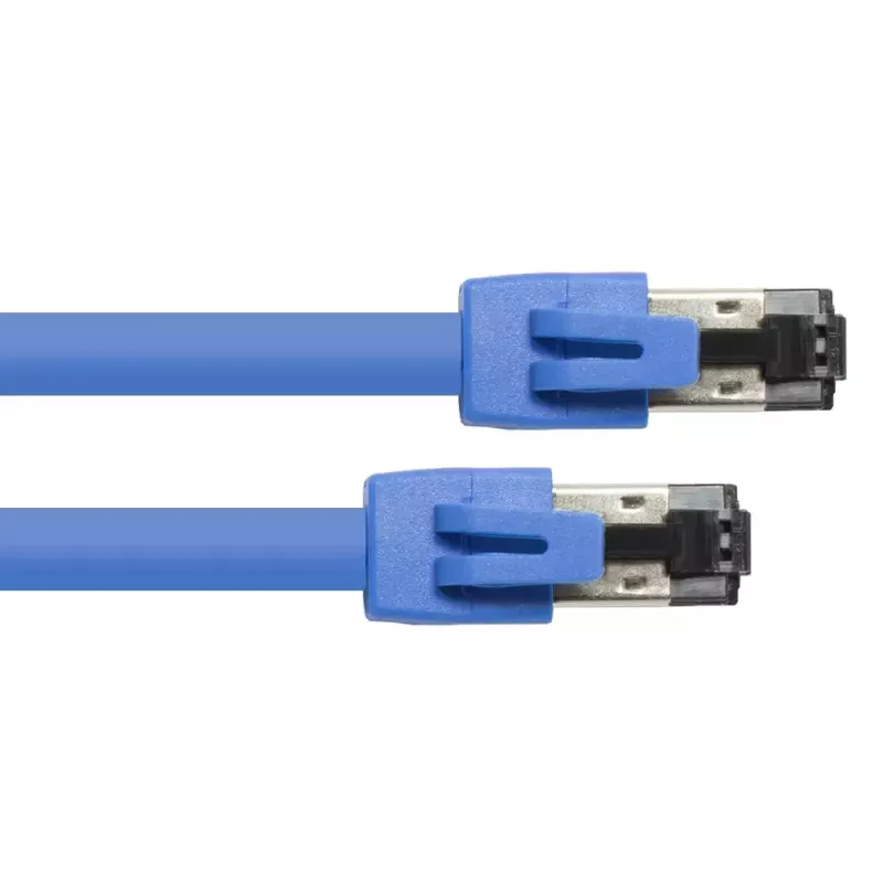 Tinklo kabelis Alcasa 8080-075B mėlynas 7,5 m Cat8.1 S/FTP