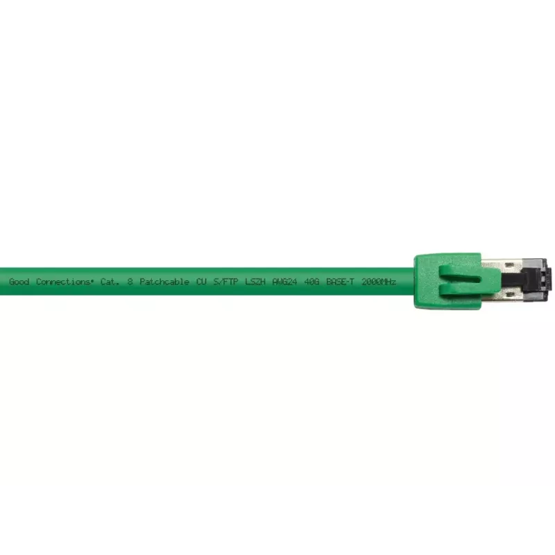 Tinklo kabelis Alcasa 8080-200G 20m Cat8.1 S/FTP Žalias