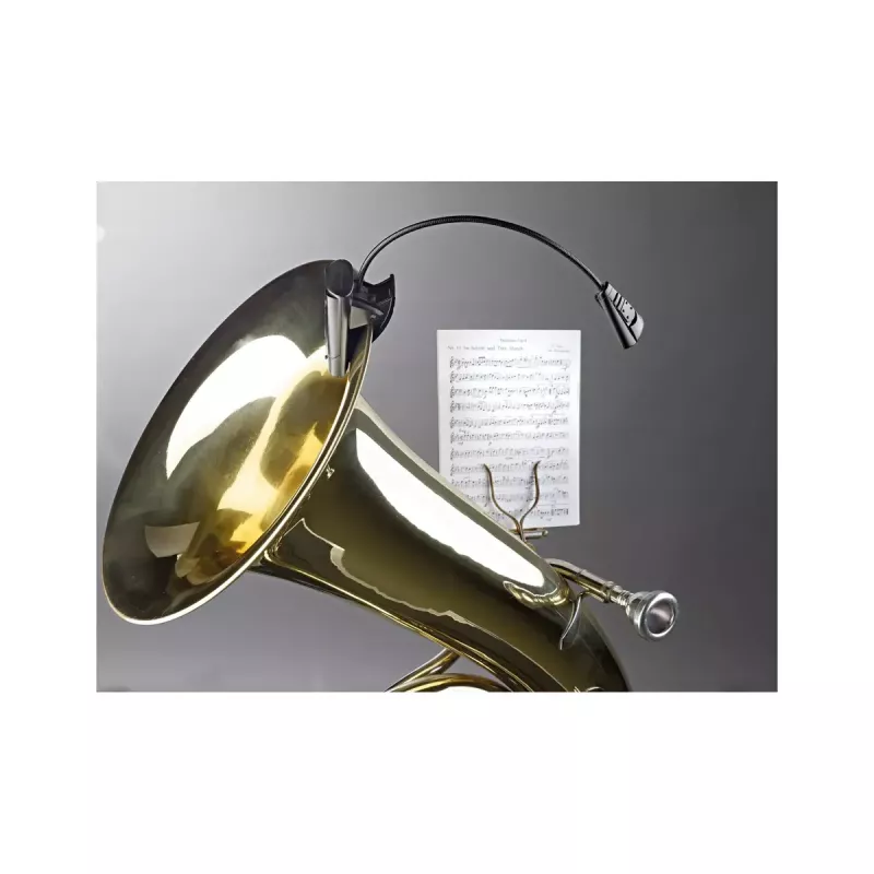 LED muzikinis šviestuvas König & Meyer 12241 juodas, baterijomis maitinamas