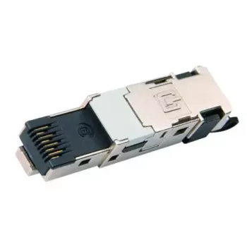 RJ45 kištukas Telegärtner J80026A0045 juodas nerūdijantis plienas