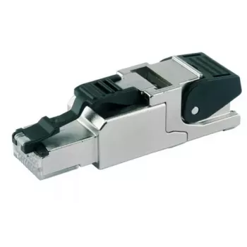 Telegärtner MFP8 T568 A Cat.6A RJ-45 jungtis, juoda/sidabrinė