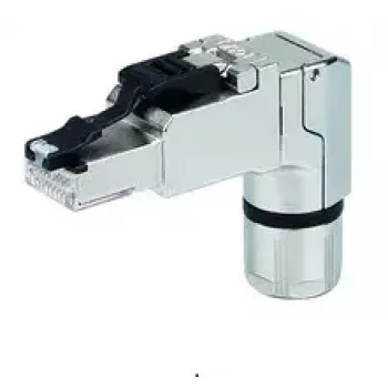 RJ45 kištukas Telegärtner J00026A4000, juodas nerūdijantis plienas, Cat.6A, T568A