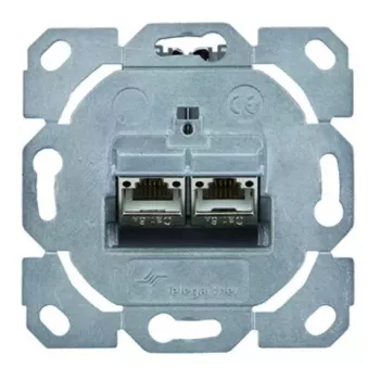 Kištukinis lizdas RJ-45 Telegärtner J00020A0528 Metalinis 2 moduliai 6a kategorija