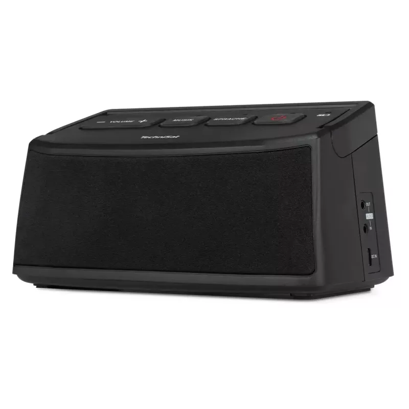Nešiojamas stereofoninis garsiakalbis TECHNISAT ISIBOX 1 – 4 W RMS, laidinis ir belaidis, įmontuota baterija, USB-C, juodas