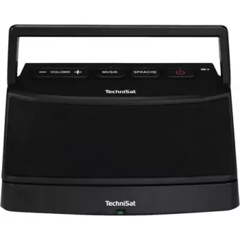 Nešiojamas stereofoninis garsiakalbis TECHNISAT ISIBOX 1 – 4 W RMS, laidinis ir belaidis, įmontuota baterija, USB-C, juodas