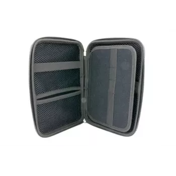 Kosmetikos/manikiūro dėklas TROIKA CBO11/BK juoda oda aksomas 160x220x50mm
