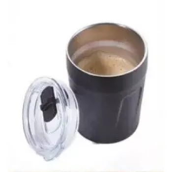 Termopuodis TROIKA ESPRESSO DOPPIO 160 ml juodas nerūdijantis plienas