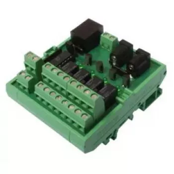 Relė dėžutė serijinis keitiklis/kartotuvas/izoliatorius, ONLINE USV-Systeme CON_R_AUX, 12 V, 500 mA, 68×45×78 mm, 0,1 kg, juoda/žalia