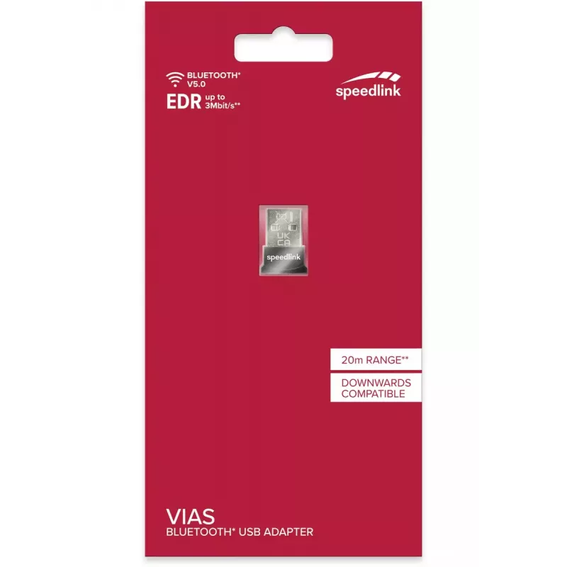 SpeedLink VIAS Nano USB Bluetooth 5.0 adapteris, juodas