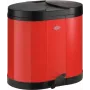 Šiukšliadėžė Wesco Ökosammler Beta Red 20 L, plieninė, su pedaliniu atidarymu, modelis 112747