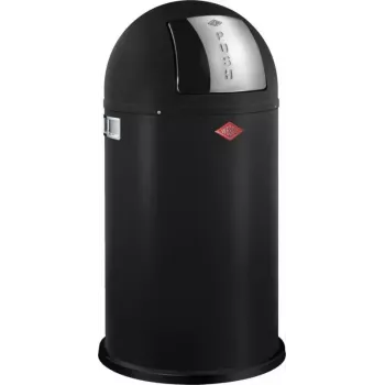 Šiukšliadėžė Wesco Pushboy 50 l, juoda matinė, bekontaktis stumdomas dangtis