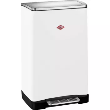 Wesco Big Double Boy šiukšlių dėžė balta matinė 112755 — 2 skyriai