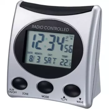 Skaitmeninis žadintuvas Technoline WT 221 sidabrinis 12/24h LCD
