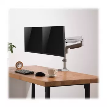 Dviejų monitorių dujinio stovo laikiklis Tripp Lite (EATON) DDR1732DAL, 13–34 colių, spaustuvas arba grometas, USB ir garso prievadai, sidabrinis