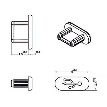 Kištukinio lizdo apsauginis dangtelis USB Micro-B DeLOCK 64007