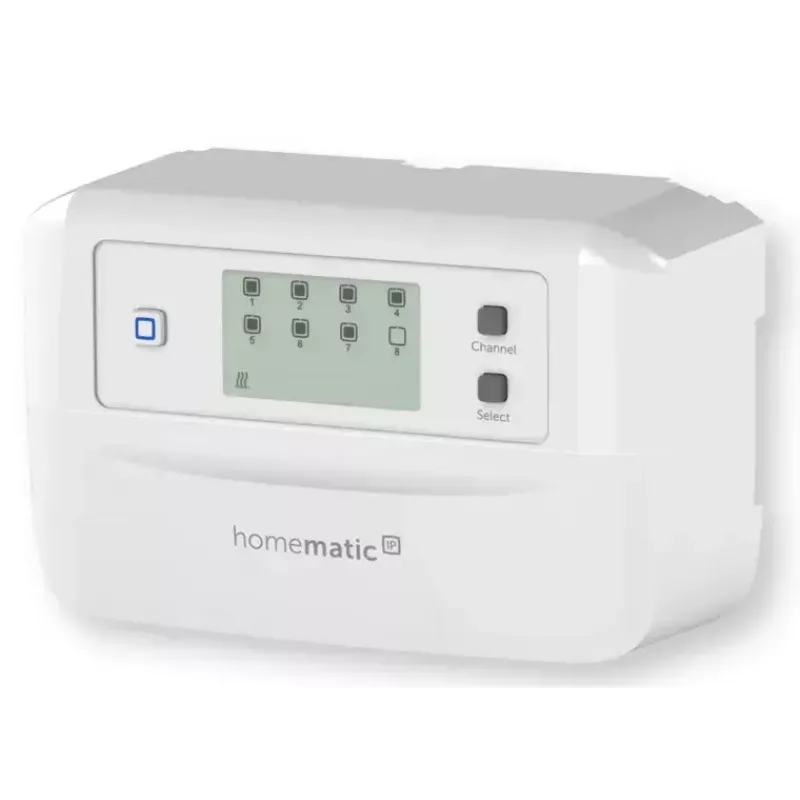 Grindinio šildymo reguliatorius 8 kanalų su pavaromis, eQ-3 Homematic IP, skaitmeninis termostatas (RF, AC 230 V)