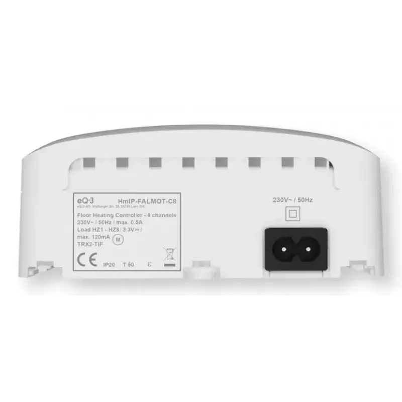 Grindinio šildymo reguliatorius 8 kanalų su pavaromis, eQ-3 Homematic IP, skaitmeninis termostatas (RF, AC 230 V)