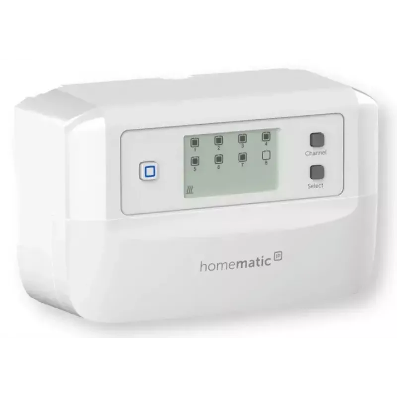 Grindinio šildymo reguliatorius 8 kanalų su pavaromis, eQ-3 Homematic IP, skaitmeninis termostatas (RF, AC 230 V)