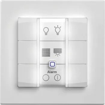 Sieninis jungiklių skydelis eQ-3 Homematic IP Wandtaster 6 mygtukų plastikinis baltas