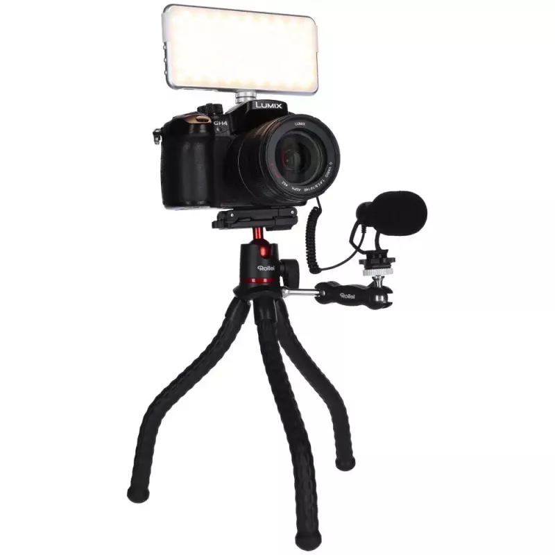 Tripod Rollei Monkey Pod 2, skirtas išmaniajam telefonui / skaitmeniniam fotoaparatui, juodas
