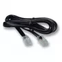 Telefono plokščias kabelis EFB Elektronik K2406SW.3, RJ12–RJ45, 3 m, juodas