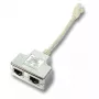 EFB Elektronik K5125.015 T-Adapter 1:1 parallel, RJ45 – 2x RJ45, 0.15 m, White