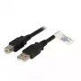 EFB Elektronik USB 2.0 A/B 3,0 m USB laidas juodas Kištukas/Kištukas