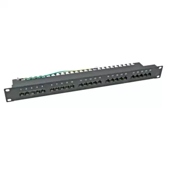 Pataisų skydelis EFB Elektronik 37588.1, 1U, 25 prievadų, Cat3, RJ45, baltas