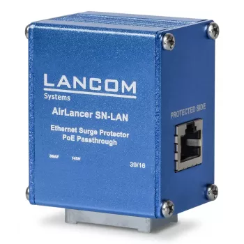Lancom Systems AirLancer SN-LAN Gigabit Ethernet PoE įtampos apsaugos adapteris 1000 Mbit/s, 1,2 A, aliuminis, mėlynas