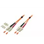 Skaidulinis optinis kabelis EFB Elektronik O6413.25 — OM2 50µm, SC–SC, 25 m, pilnas dupleksas, oranžinis