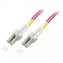 Dupleksinis optinis šuolis EFB Elektronik LC–LC 0,5 m OM4 50/125 µm violetinis