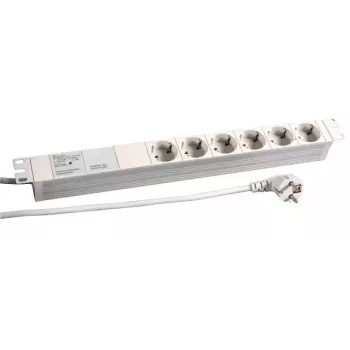 Prailginimo laidas EFB Elektronik 691689K, 2 m, 6 kištukinių lizdų, 16 A, pilkas