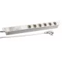 Prailginimo laidas EFB Elektronik 691689K, 2 m, 6 kištukinių lizdų, 16 A, pilkas
