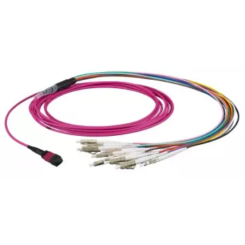 EFB Elektronik MTPF12LCOM3-2 šviesolaidinis komutacinis kabelis, MTP/F – 12x LC, OM3 50/125 µm, LSZH, 2 m, aqua