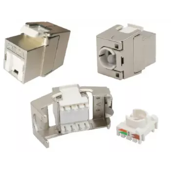Keystone modulis EFB Elektronik E-20093, plokščias, sidabrinis, RJ-45 jungtis