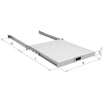 Ištraukiama lentyna 19 inch 1U EFB Elektronik, maks. apkrova 30 kg