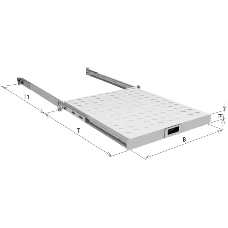 Ištraukiama lentyna 19 inch 1U EFB Elektronik, maks. apkrova 30 kg