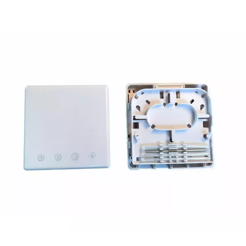 Optinė jungiamoji dėžutė EFB Elektronik FTTH-BOX-IN-6, plastikinis korpusas, 80×80×28 mm, balta