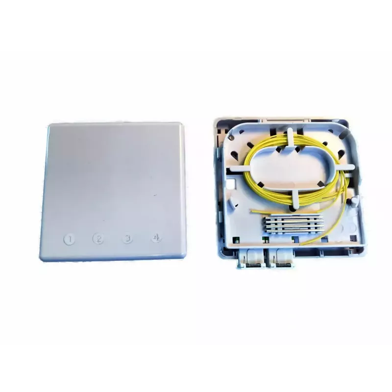 Optinė jungiamoji dėžutė EFB Elektronik FTTH-BOX-IN-6, plastikinis korpusas, 80×80×28 mm, balta
