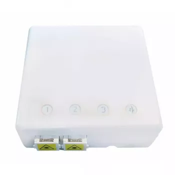 Optinė jungiamoji dėžutė EFB Elektronik FTTH-BOX-IN-6, plastikinis korpusas, 80×80×28 mm, balta