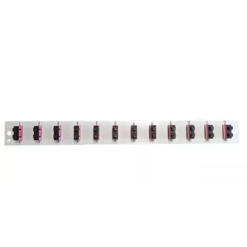 Priekinis skydelis EFB Elektronik SB-FP-12SC-D-V-OM3 — 1U, 12 SC, pilkas, 432×13×43,5 mm
