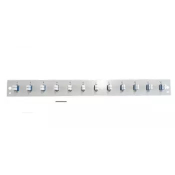 EFB Elektronik SB-FP-12SC-S-OM4 priekinė panelė su 12 LC Duplex jungčių OM4, pilka, 1U