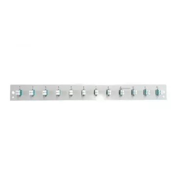 EFB Elektronik SB-FP-12SC-S-OM4 priekinė panelė su 12 LC Duplex jungčių OM4, pilka, 1U