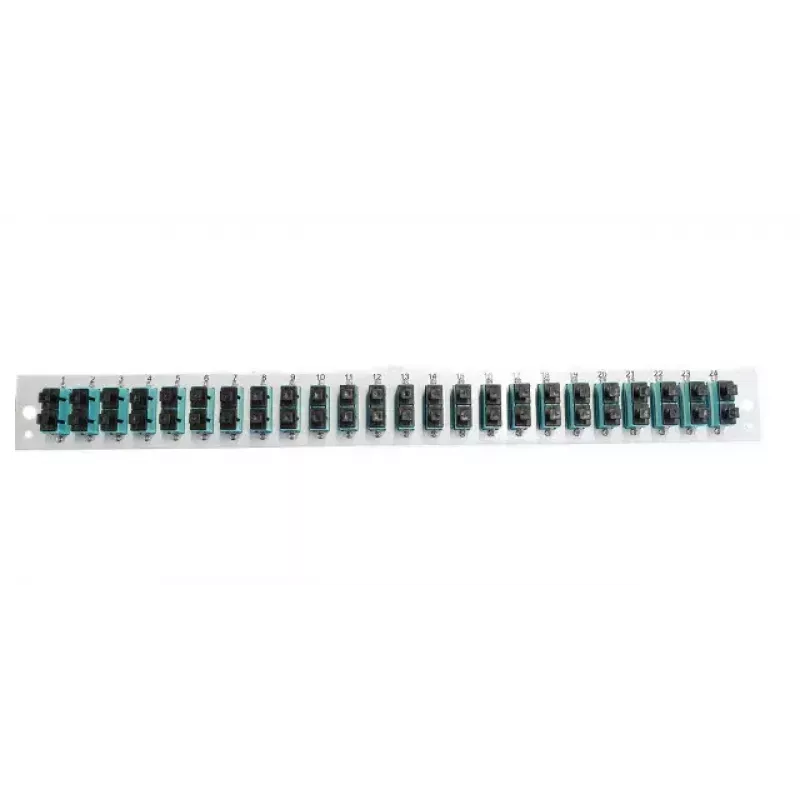 Priekinis skydelis EFB Elektronik SB-FP-24SC-D-V-OM4 — 1U, 19 colių, SC duplex, 24 prievadai, pilka