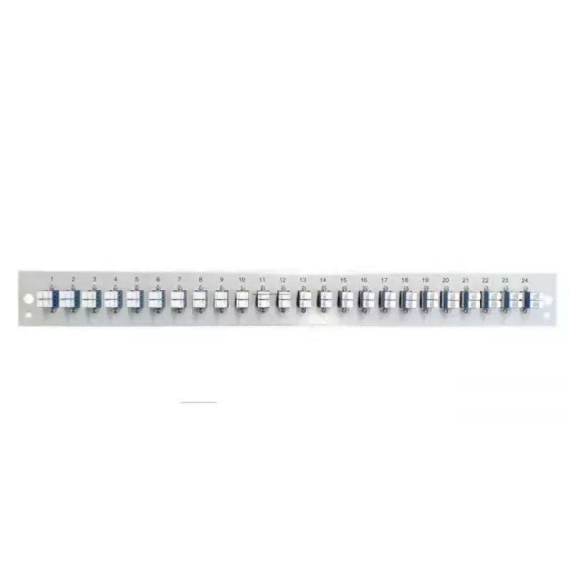 Priekinė panelė aksesuarui EFB Elektronik SB-FP-24SC-S-OM3 — 1U stovas, 24 SC OM3 prievadai, pilka, 432×13×43,5 mm