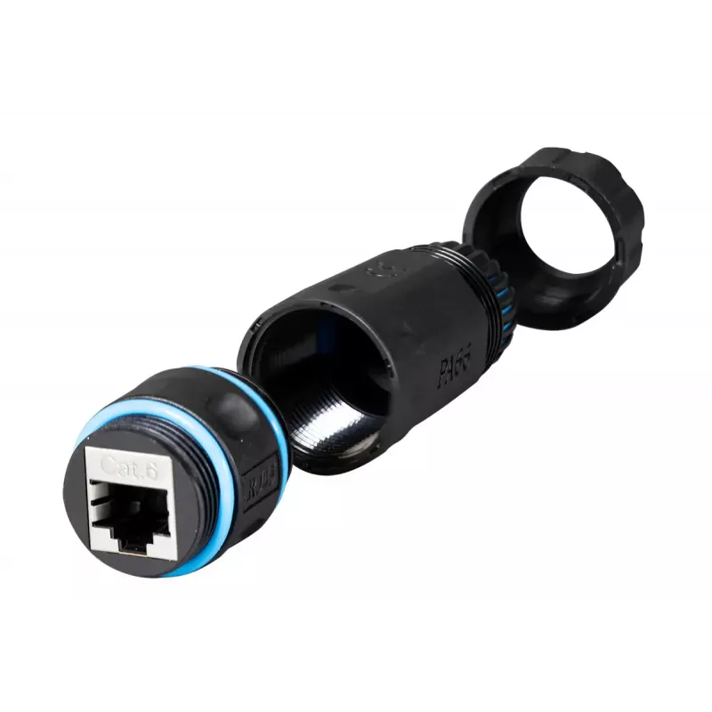 RJ45 Cat.6 IP68 adapteris EFB Elektronik IP68DFKRJ45WP – vandeniui atsparus Ethernet jungiklis